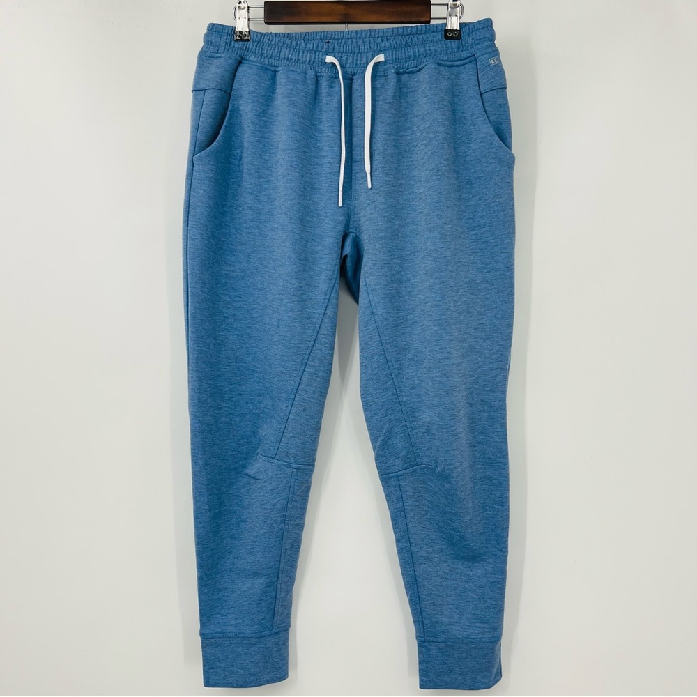 Kenneth Cole Active Tech Jogger Lined Sweatpants T Navy Heather Blue Large Mens